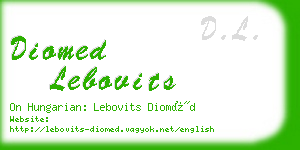 diomed lebovits business card